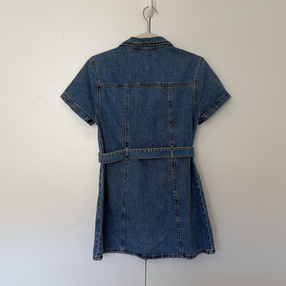 ZARA Kids Girl Denim Shirt Dress 11-12 - Picture 4 of 4